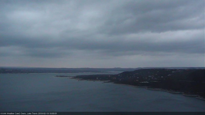 Lake Travis webcam, February 19, 2018 5:10 PM CT