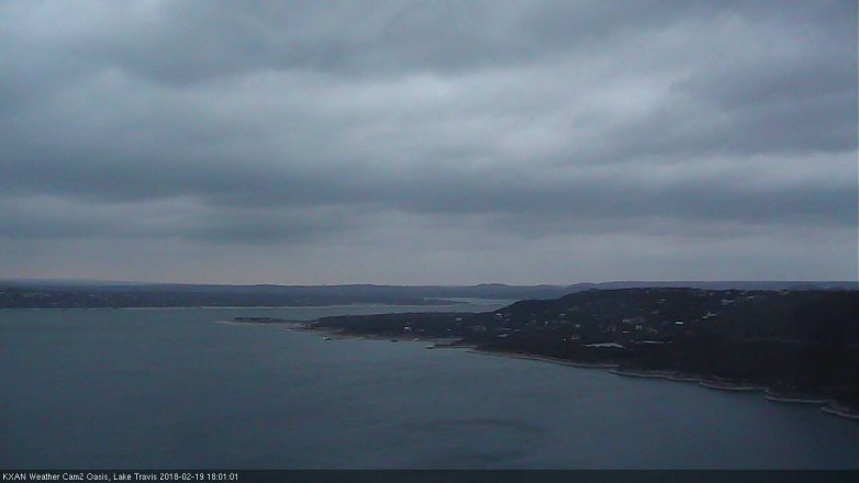 Lake Travis webcam, February 19, 2018 5:20 PM CT