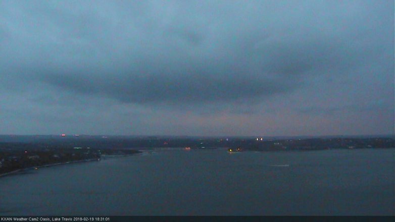 Lake Travis webcam, February 19, 2018 5:40 PM CT