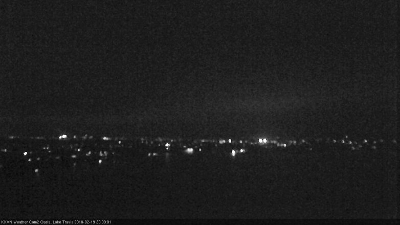 Lake Travis webcam, February 19, 2018 7:10 PM CT