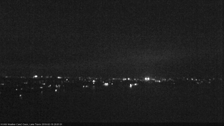 Lake Travis webcam, February 19, 2018 7:20 PM CT