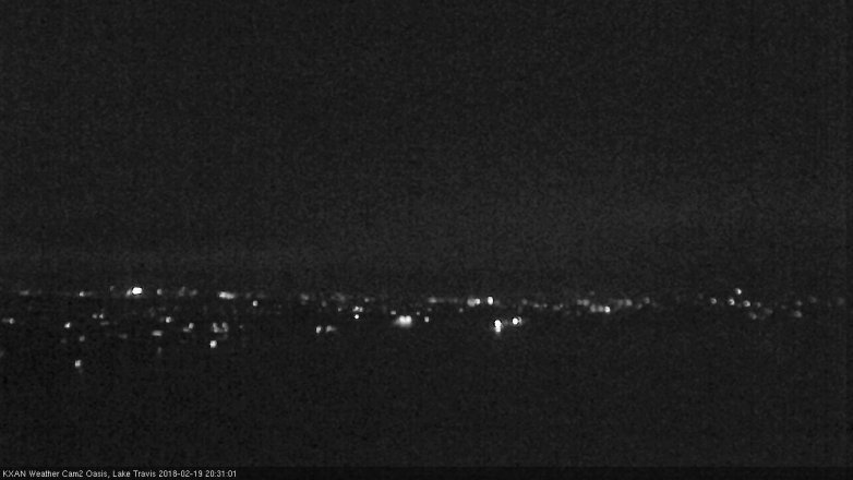 Lake Travis webcam, February 19, 2018 7:50 PM CT