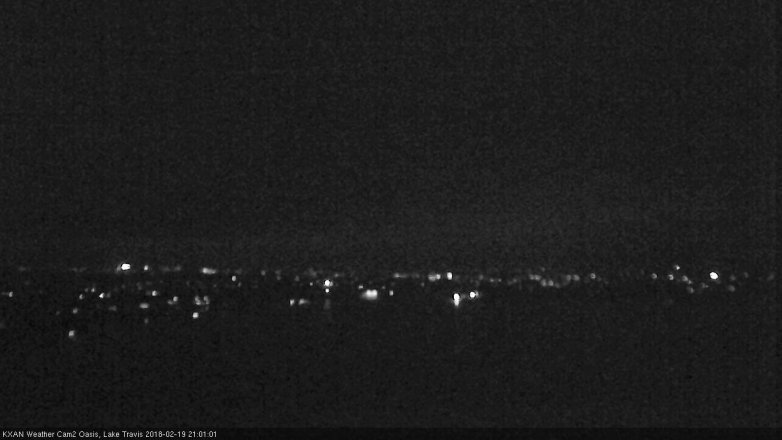 Lake Travis webcam, February 19, 2018 8:20 PM CT