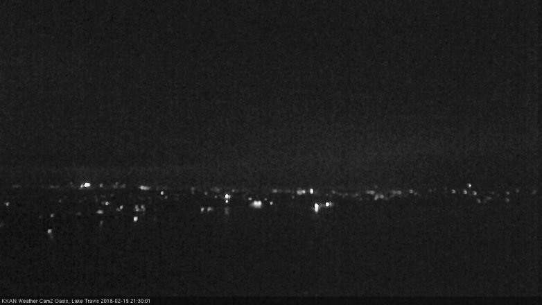 Lake Travis webcam, February 19, 2018 8:35 PM CT