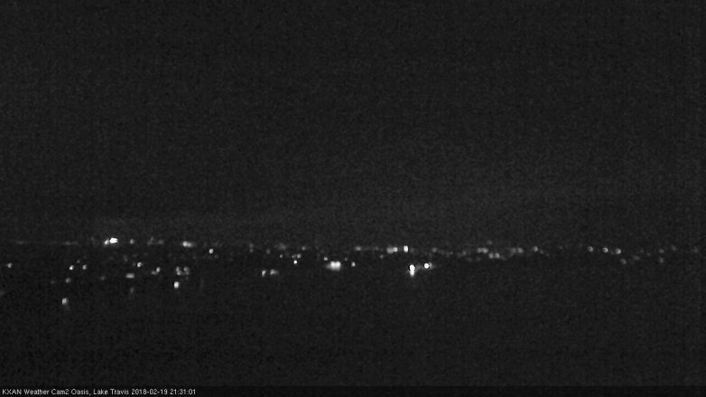 Lake Travis webcam, February 19, 2018 8:45 PM CT