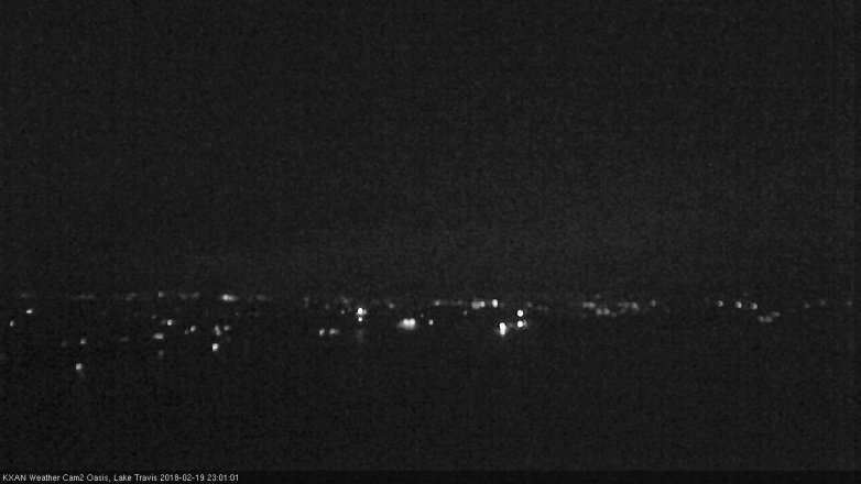 Lake Travis webcam, February 19, 2018 10:20 PM CT