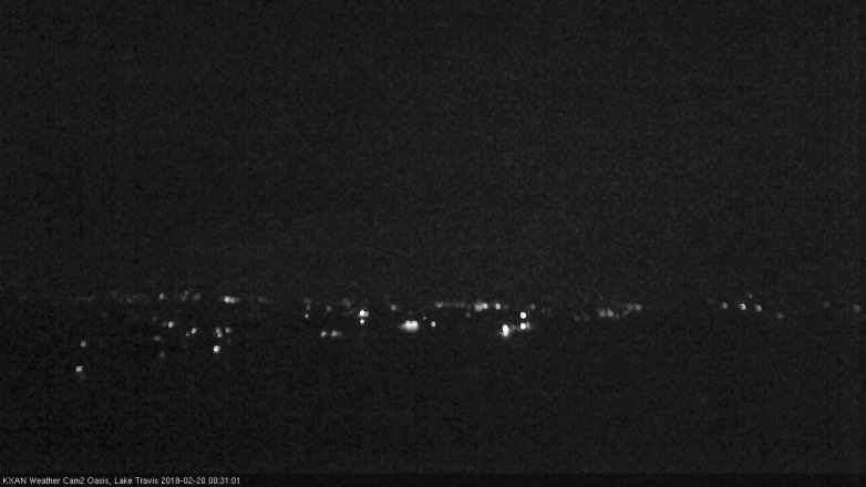 Lake Travis webcam, February 19, 2018 11:40 PM CT