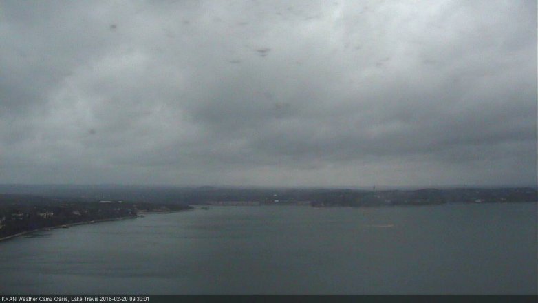 Lake Travis webcam, February 20, 2018 9:00 AM CT