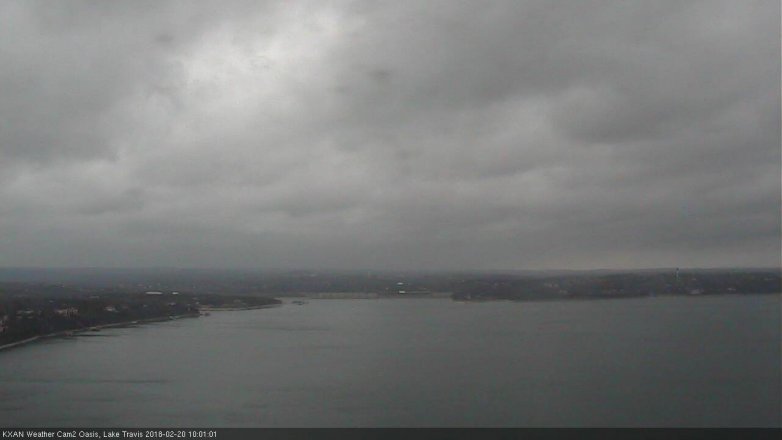 Lake Travis webcam, February 20, 2018 9:30 AM CT