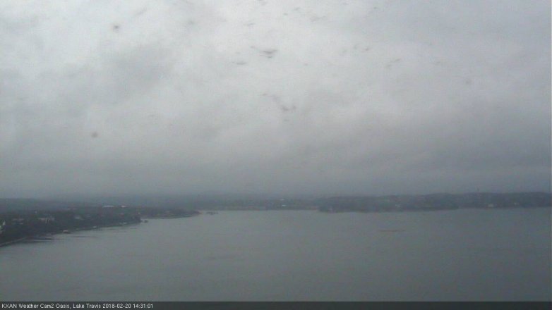Lake Travis webcam, February 20, 2018 1:55 PM CT