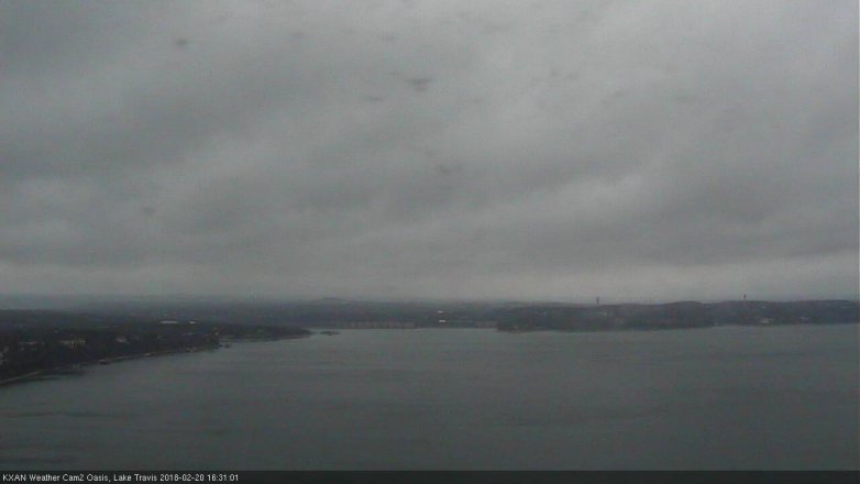 Lake Travis webcam, February 20, 2018 3:50 PM CT
