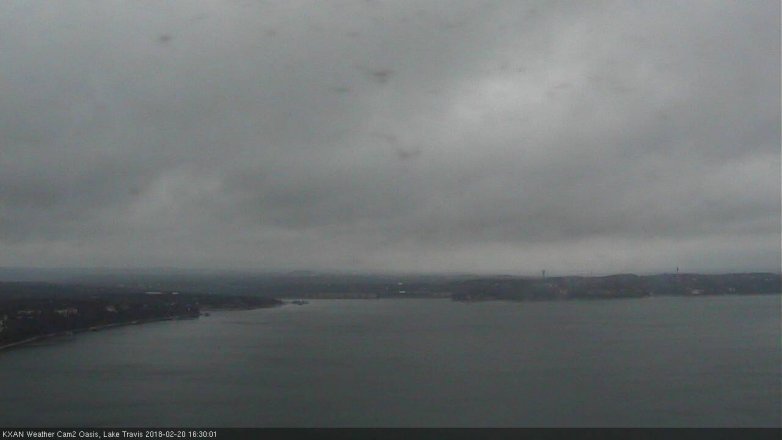 Lake Travis webcam, February 20, 2018 3:55 PM CT