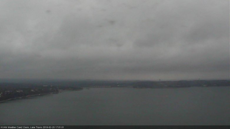 Lake Travis webcam, February 20, 2018 4:05 PM CT