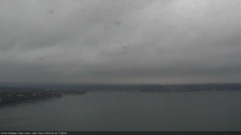Lake Travis webcam, February 20, 2018 4:30 PM CT