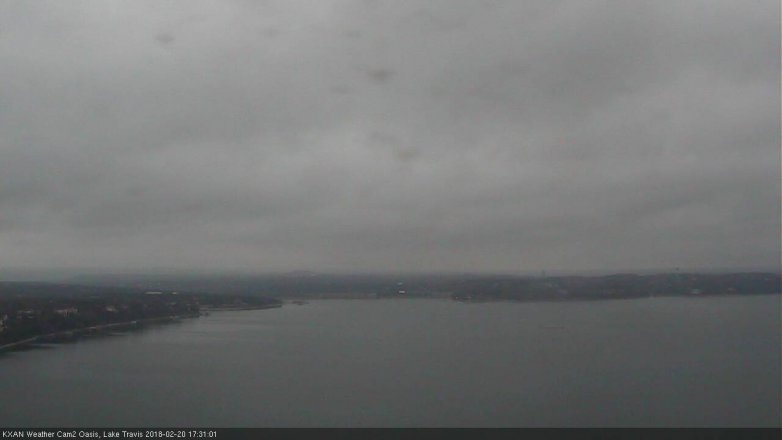 Lake Travis webcam, February 20, 2018 4:35 PM CT