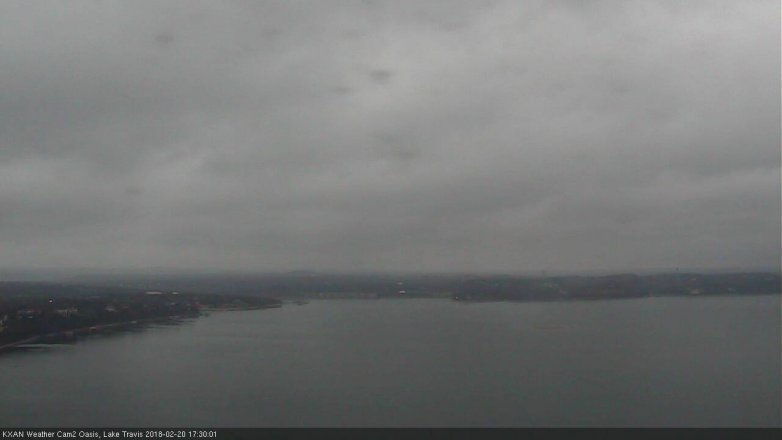 Lake Travis webcam, February 20, 2018 4:50 PM CT
