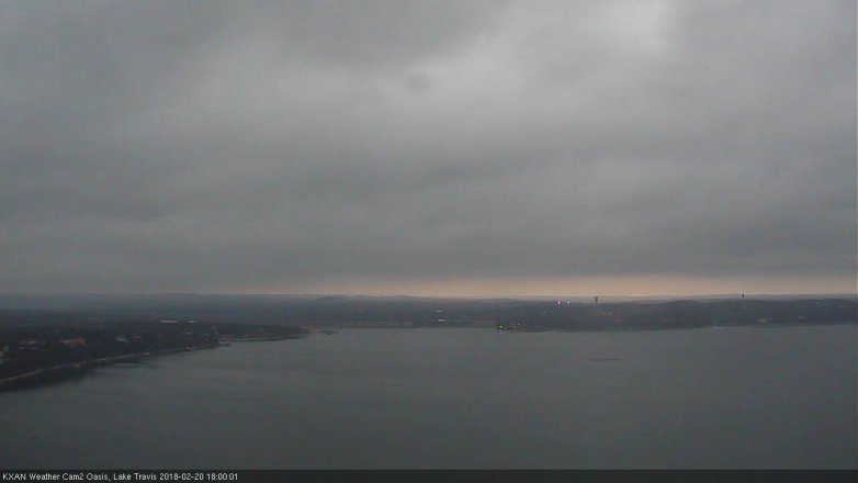 Lake Travis webcam, February 20, 2018 5:05 PM CT