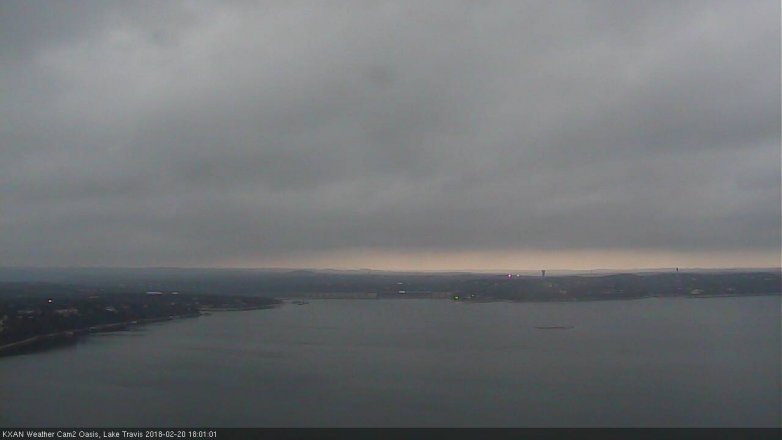 Lake Travis webcam, February 20, 2018 5:25 PM CT
