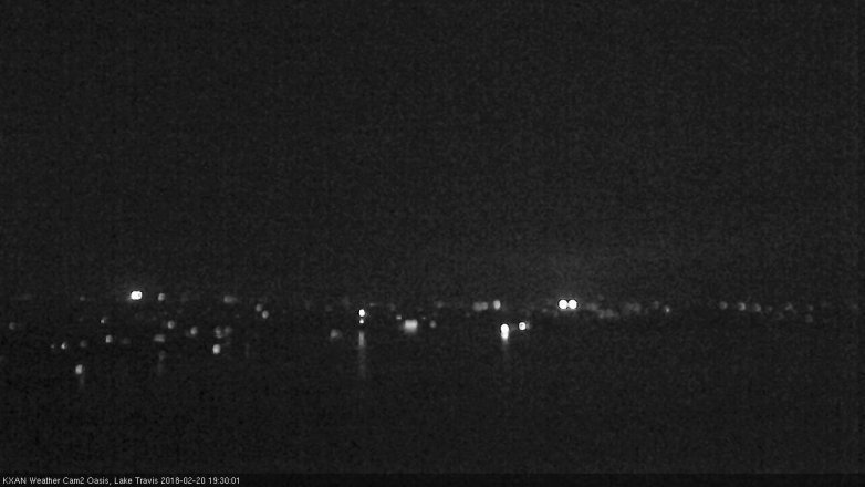 Lake Travis webcam, February 20, 2018 6:55 PM CT