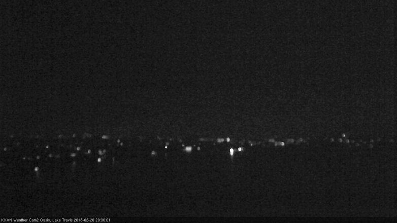 Lake Travis webcam, February 20, 2018 7:50 PM CT