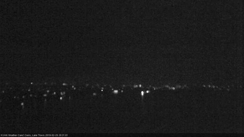 Lake Travis webcam, February 20, 2018 8:00 PM CT