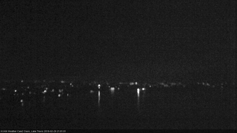Lake Travis webcam, February 20, 2018 8:30 PM CT