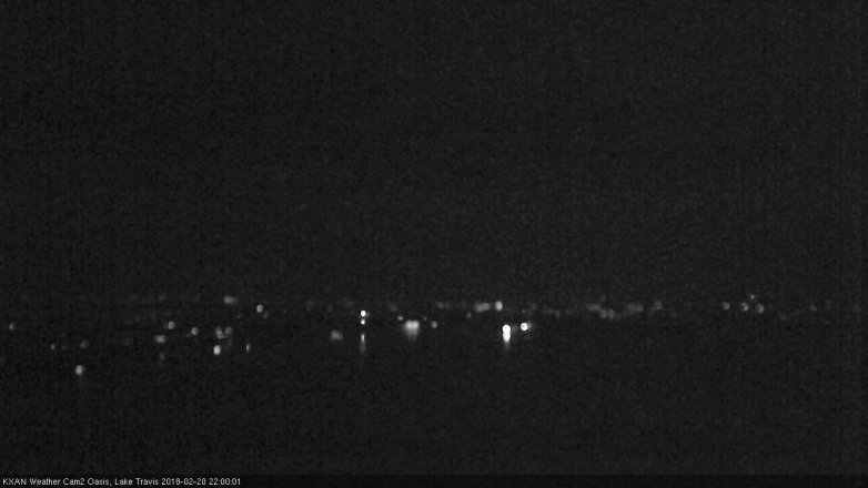 Lake Travis webcam, February 20, 2018 9:05 PM CT