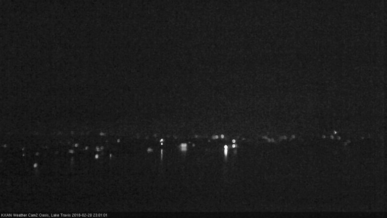 Lake Travis webcam, February 20, 2018 10:25 PM CT