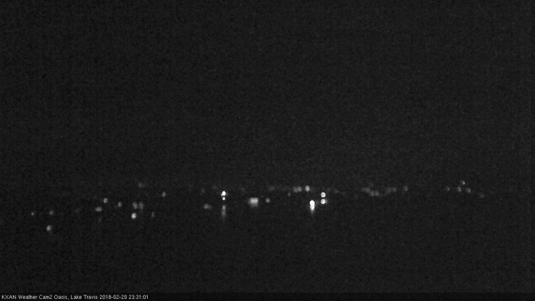Lake Travis webcam, February 20, 2018 10:45 PM CT