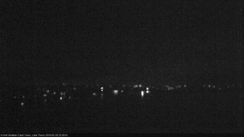 Lake Travis webcam, February 20, 2018 10:55 PM CT