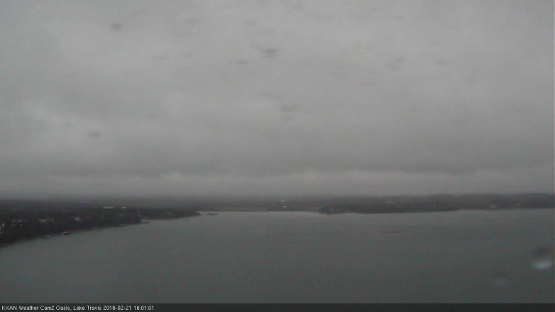 Lake Travis webcam, February 21, 2018 3:25 PM CT