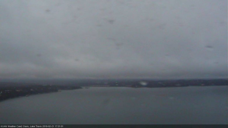 Lake Travis webcam, February 21, 2018 4:55 PM CT