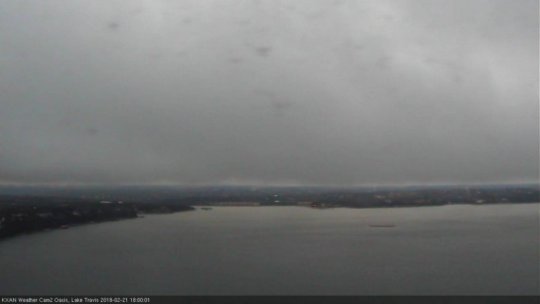 Lake Travis webcam, February 21, 2018 5:30 PM CT