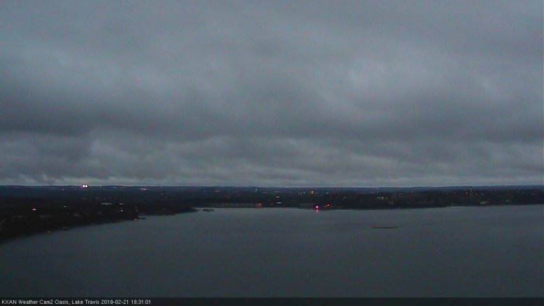 Lake Travis webcam, February 21, 2018 5:35 PM CT
