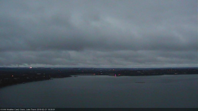 Lake Travis webcam, February 21, 2018 5:40 PM CT