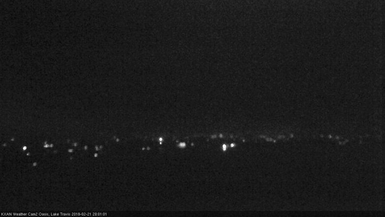 Lake Travis webcam, February 21, 2018 7:15 PM CT