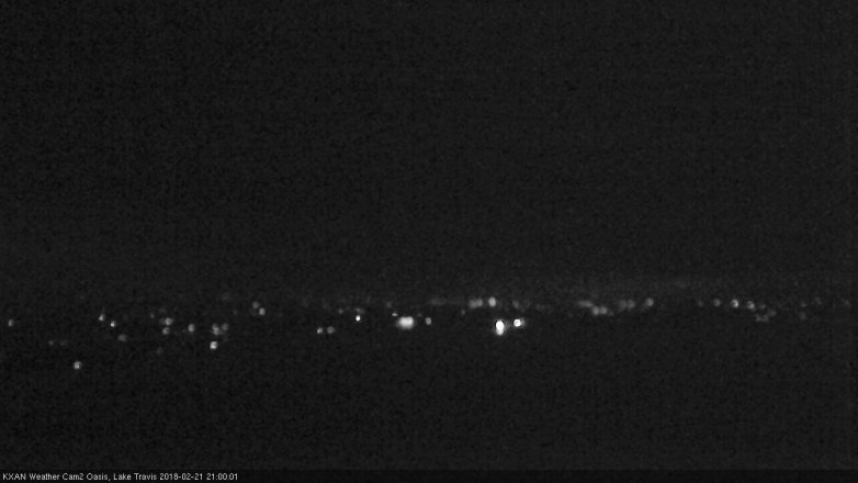 Lake Travis webcam, February 21, 2018 8:05 PM CT