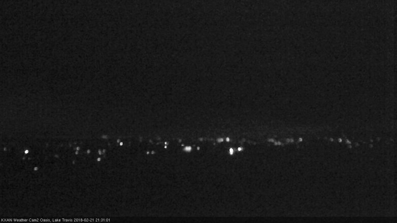 Lake Travis webcam, February 21, 2018 8:35 PM CT
