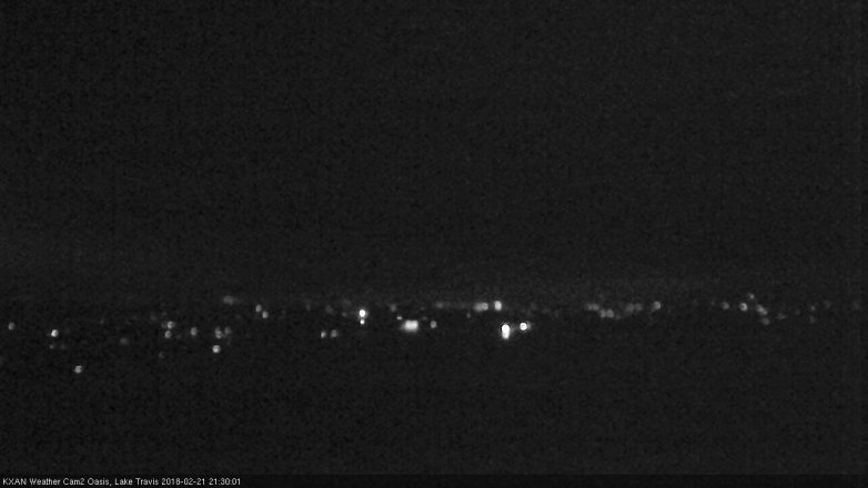 Lake Travis webcam, February 21, 2018 8:50 PM CT