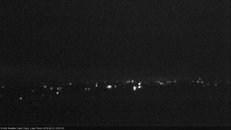 Lake Travis webcam, February 21, 2018 10:25 PM CT