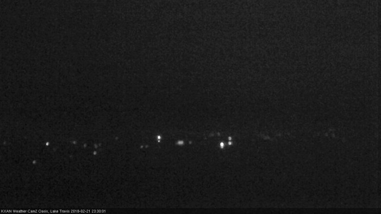 Lake Travis webcam, February 21, 2018 11:00 PM CT