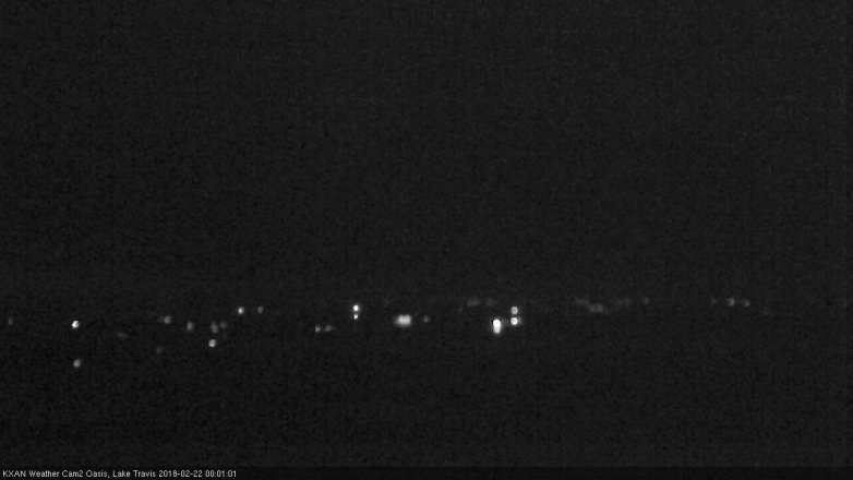 Lake Travis webcam, February 21, 2018 11:15 PM CT