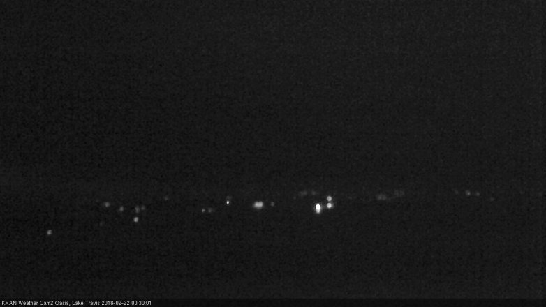 Lake Travis webcam, February 21, 2018 11:50 PM CT
