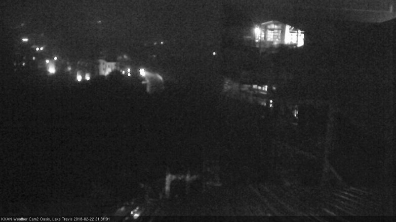 Lake Travis webcam, February 22, 2018 8:40 PM CT