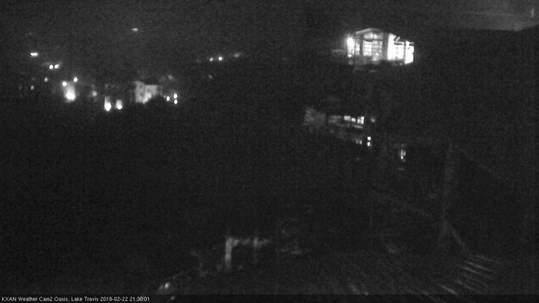 Lake Travis webcam, February 22, 2018 9:00 PM CT