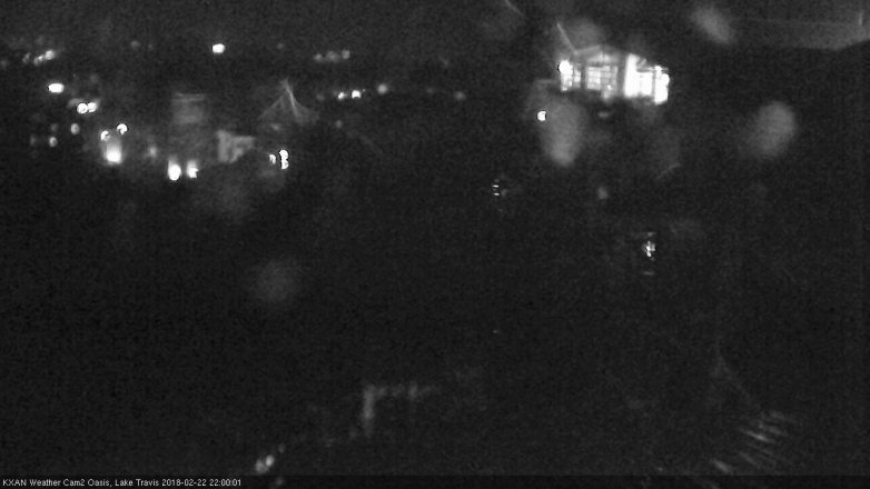 Lake Travis webcam, February 22, 2018 9:10 PM CT