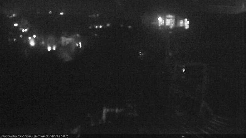 Lake Travis webcam, February 22, 2018 9:45 PM CT