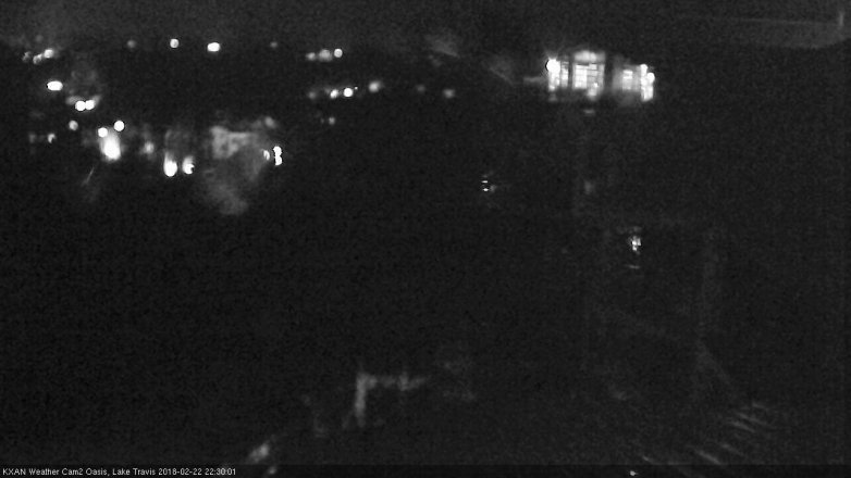 Lake Travis webcam, February 22, 2018 9:55 PM CT
