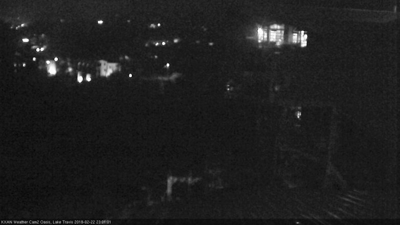 Lake Travis webcam, February 22, 2018 10:20 PM CT