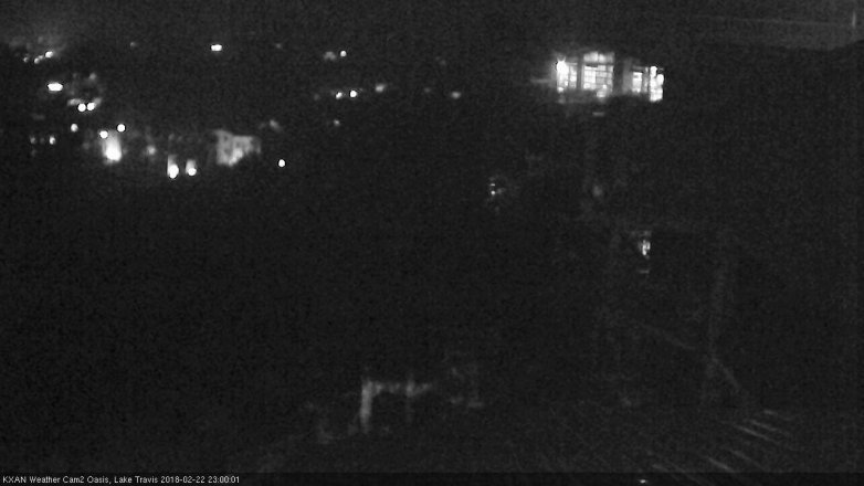 Lake Travis webcam, February 22, 2018 10:25 PM CT